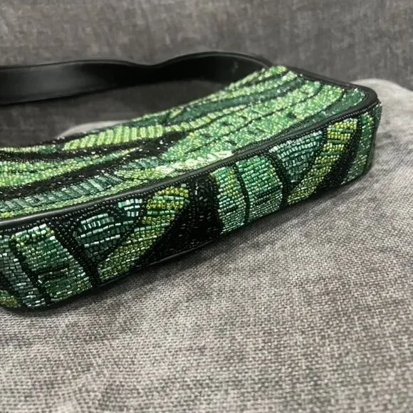 Staud Beaded Tommy Bag Green Palm - Picture 5 of 14